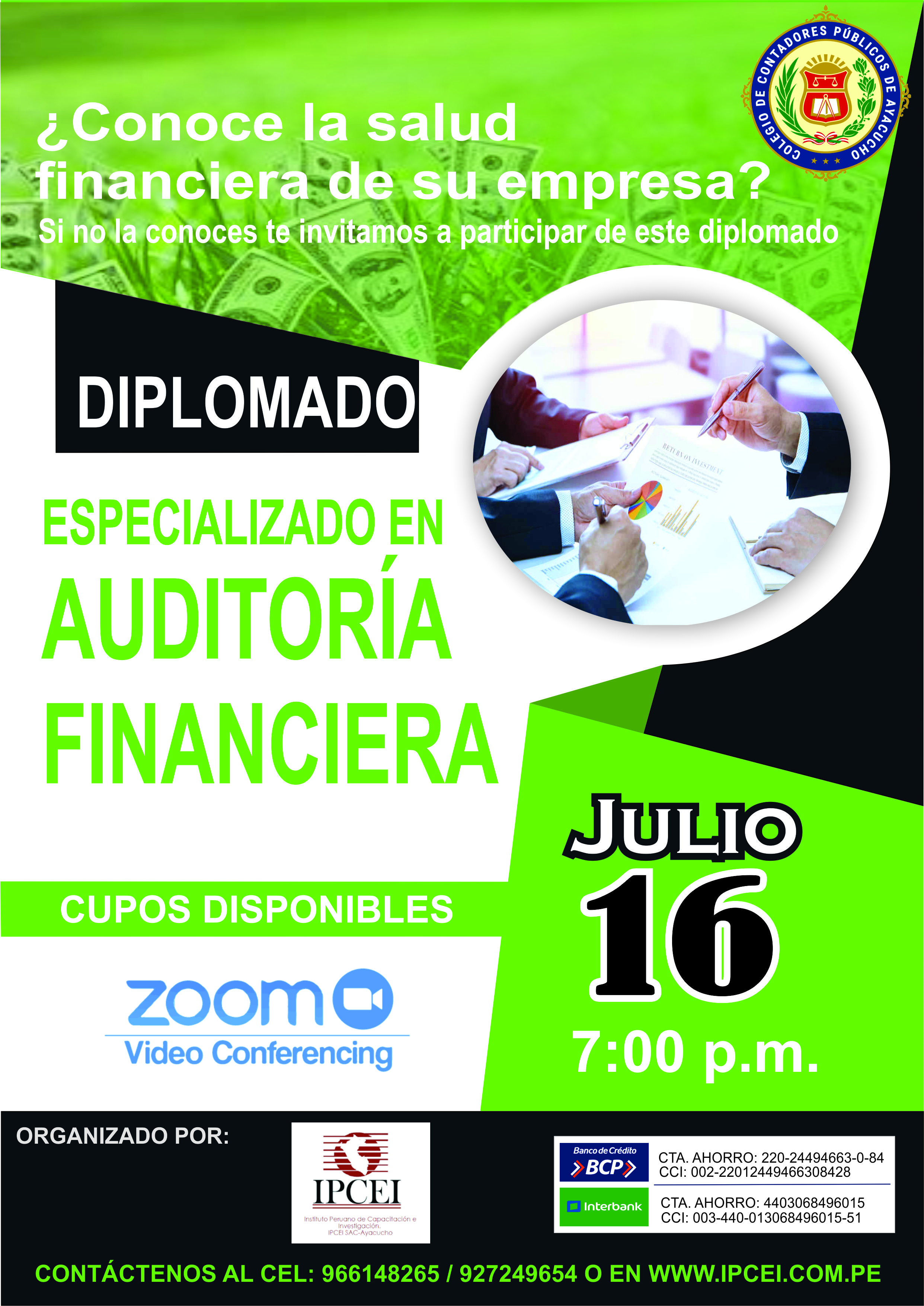 DIPLOMADO ESPECIALIZADO EN AUDITORIA FINANCIERA