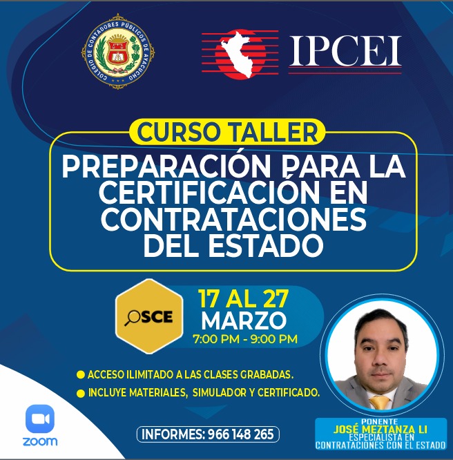 Curso de Alta Especialización en Contrataciones del Estado 2023