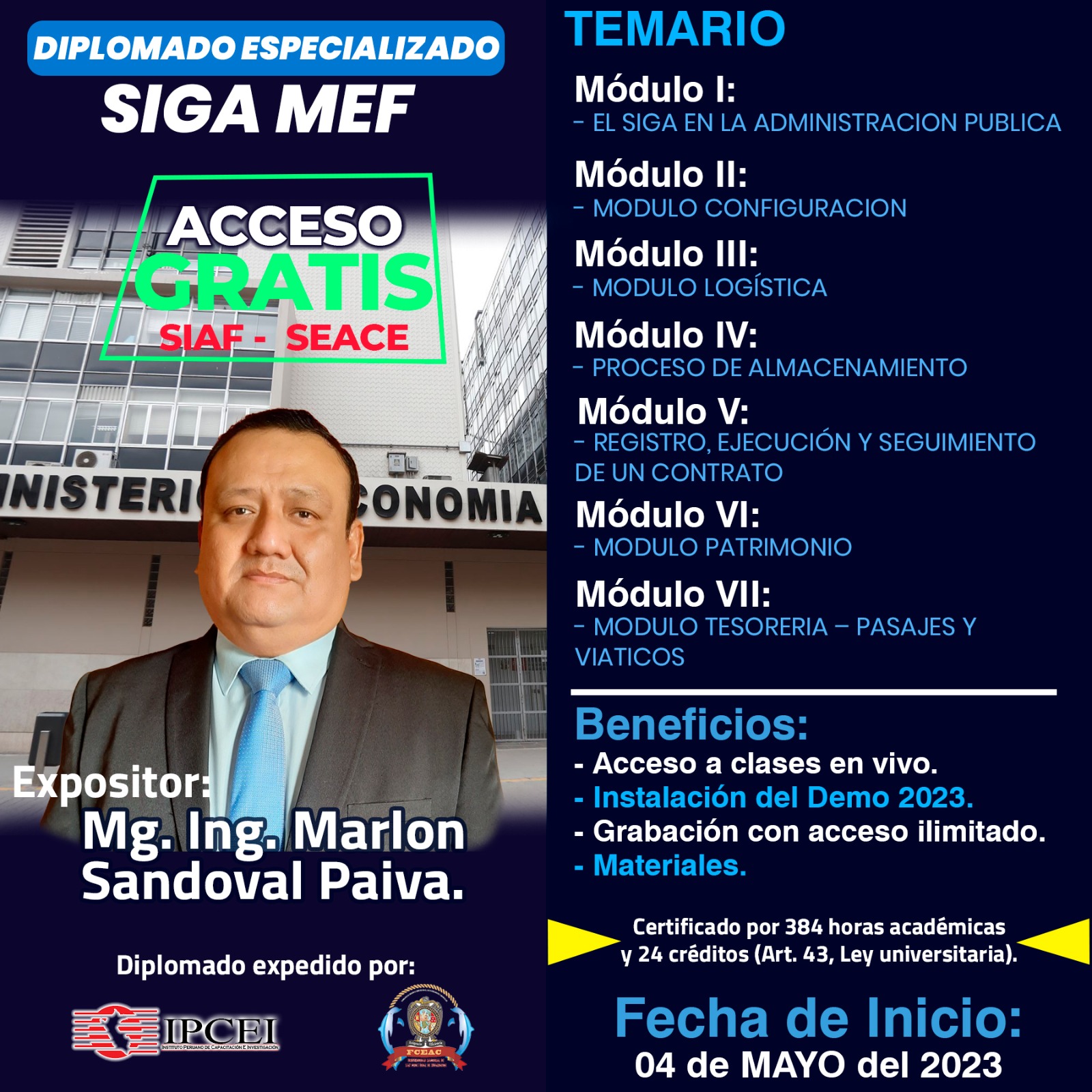 Diplomado Especializado en SIGA MEF 2023