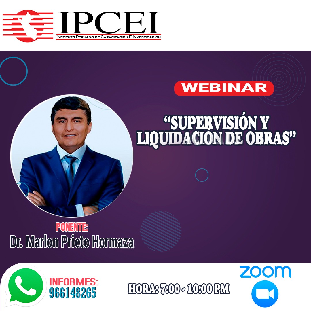 Curso de Supervisión y Liquidación  Financiera de Obras Públicas 2023