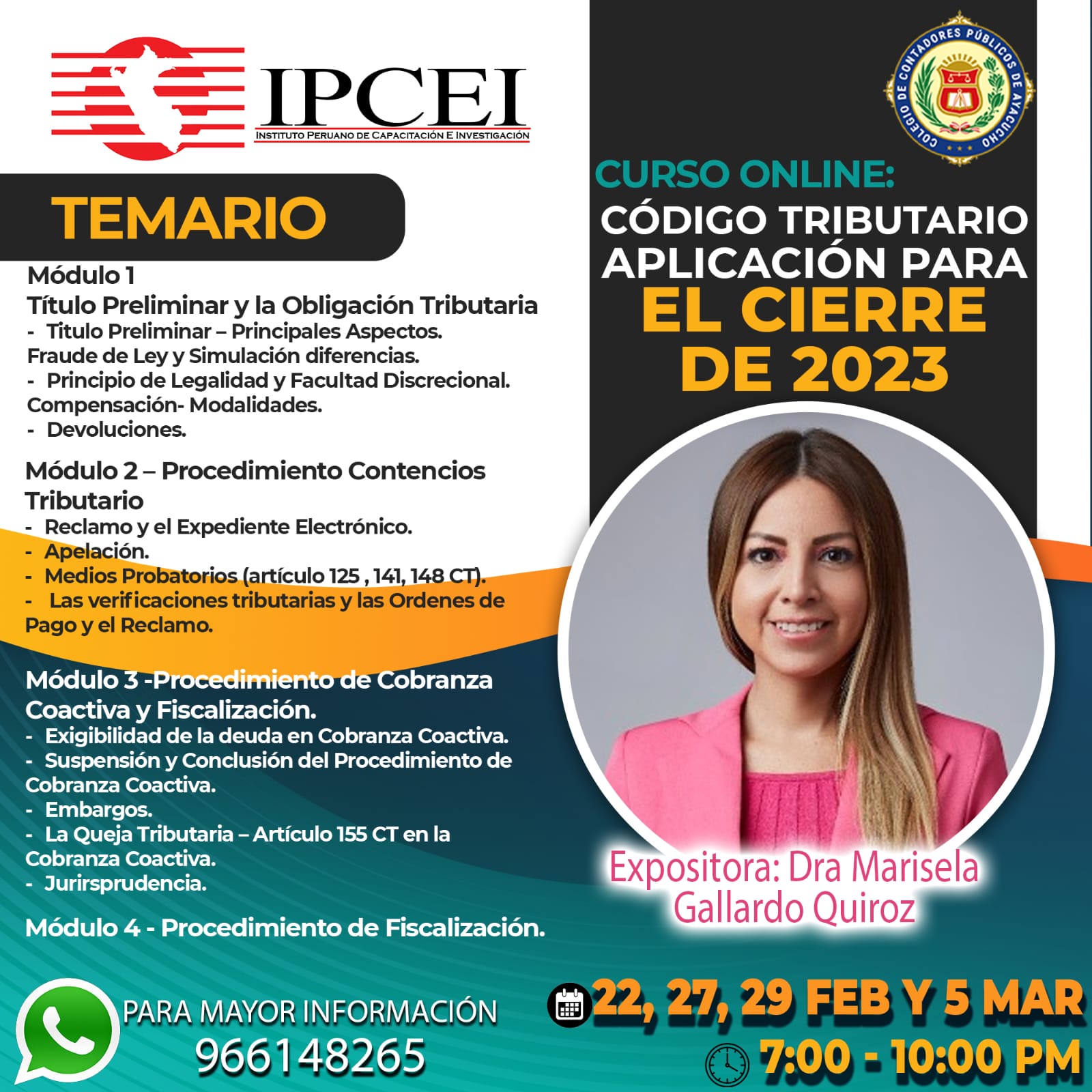 Curso Código Tributario Aplicación para el Cierre de 2023 - 2024