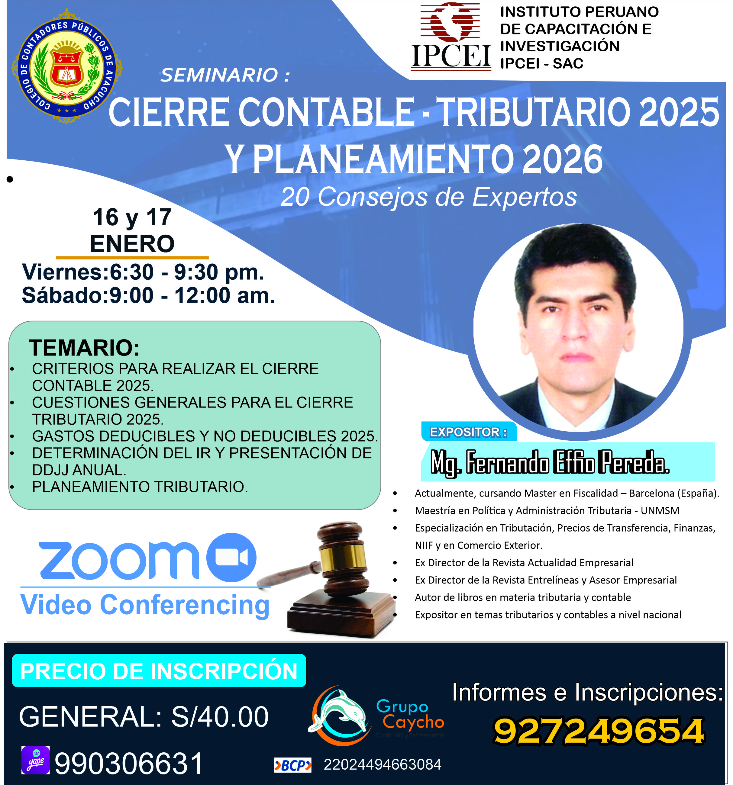 CIERRE CONTABLE-TRIBUTARIO 2025 Y PLANEAMIENTO 2026